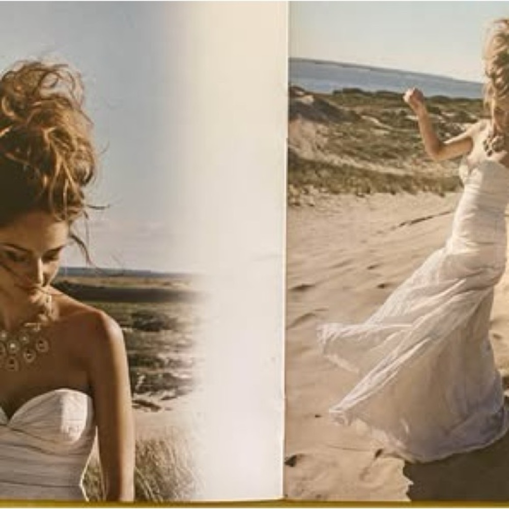 Vintage Nicole Miller Bohemian beach wedding dress